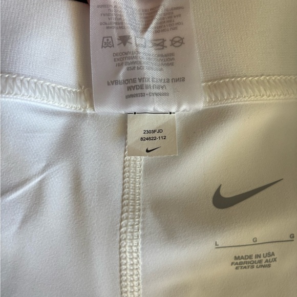 NIKE PRO ELITE MADE IN THE USA WHITE RACING HALF TIGHTS MEN’S SIZE LARGE - Picture 3 of 7